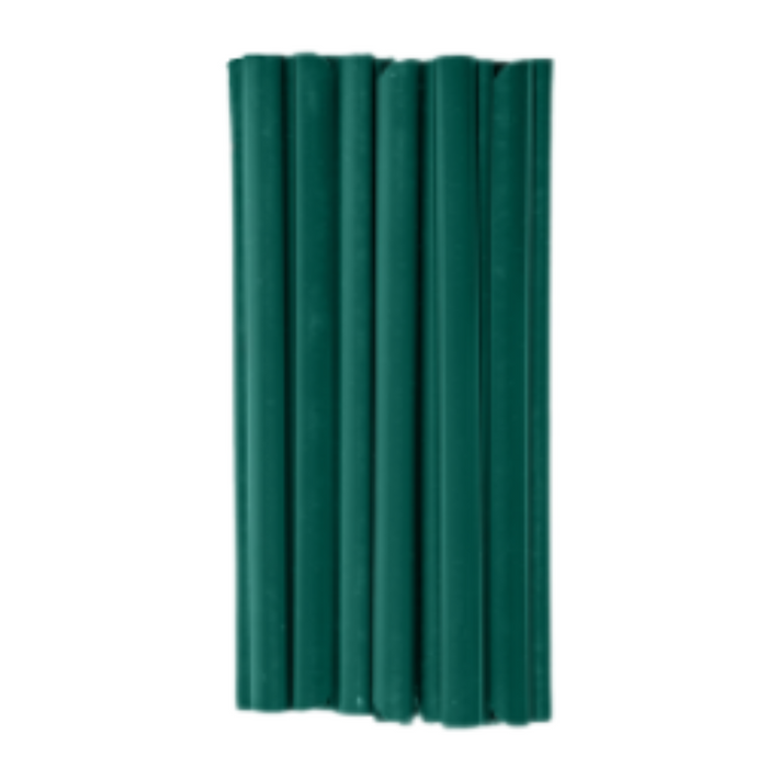 20er-Pack PVC-Klemmschiene für Sichtschutzstreifen 19 cm, RAL6005 (Grün)