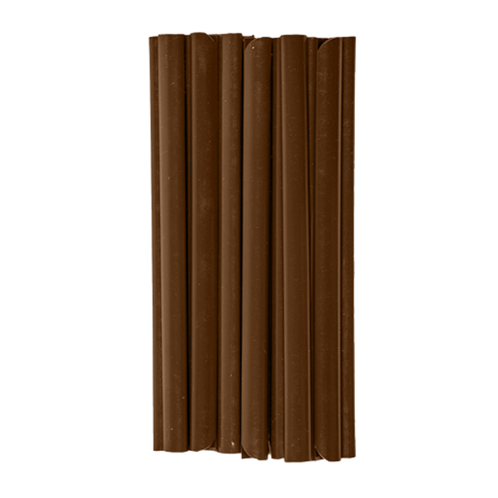 20er-Pack PVC-Klemmschiene für Sichtschutzstreifen 19 cm, RAL8017 (Braun)