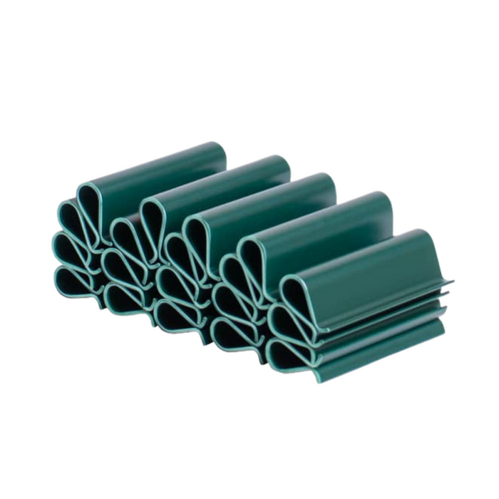 40er-Pack PVC-Klemmschiene für Sichtschutzstreifen 4,75 cm, RAL6005 (Grün)