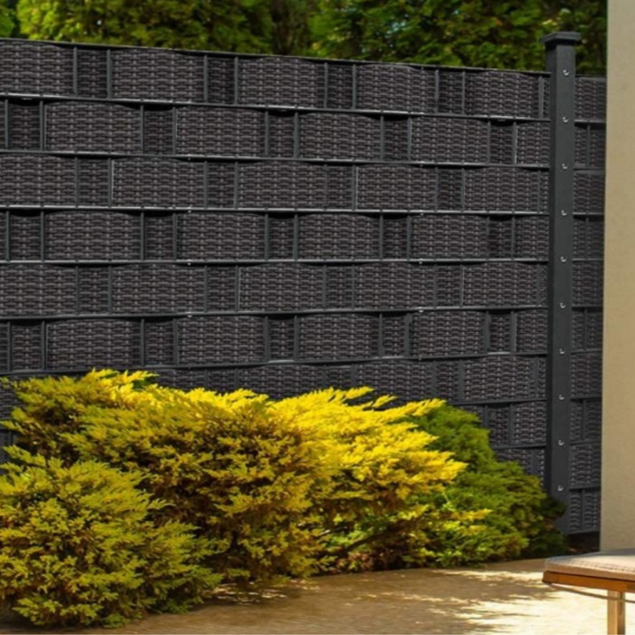 Bauswern ECO Privacy Screen Strips 35 x 0,19 m (450 g/m²) + 28 clips, Rattan