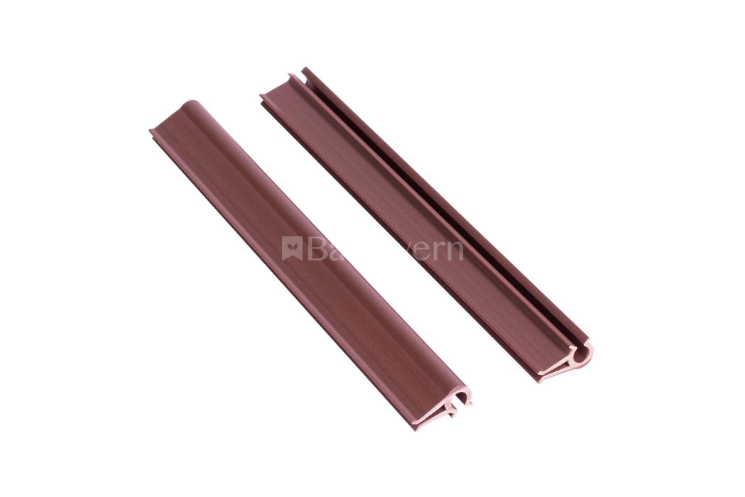 Bauswern Pack of 10 PVC Mounting Clips, 190 mm, RAL8011 (Brown)